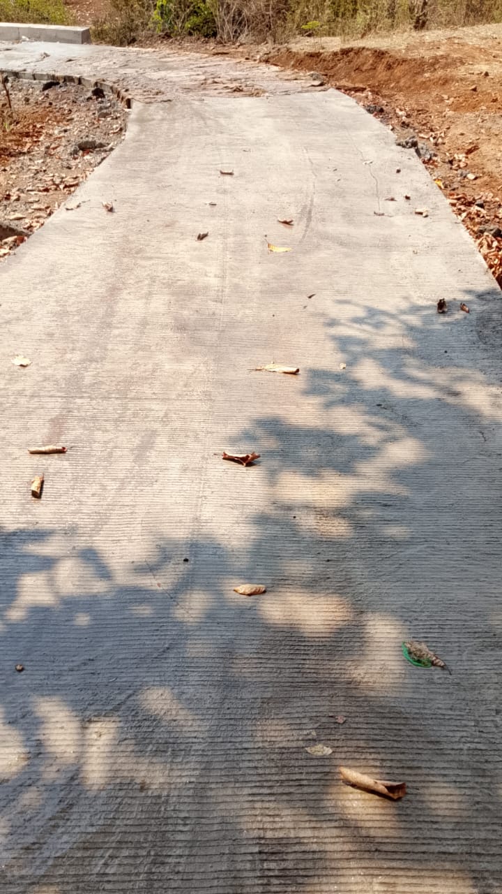 Concrete cement road project